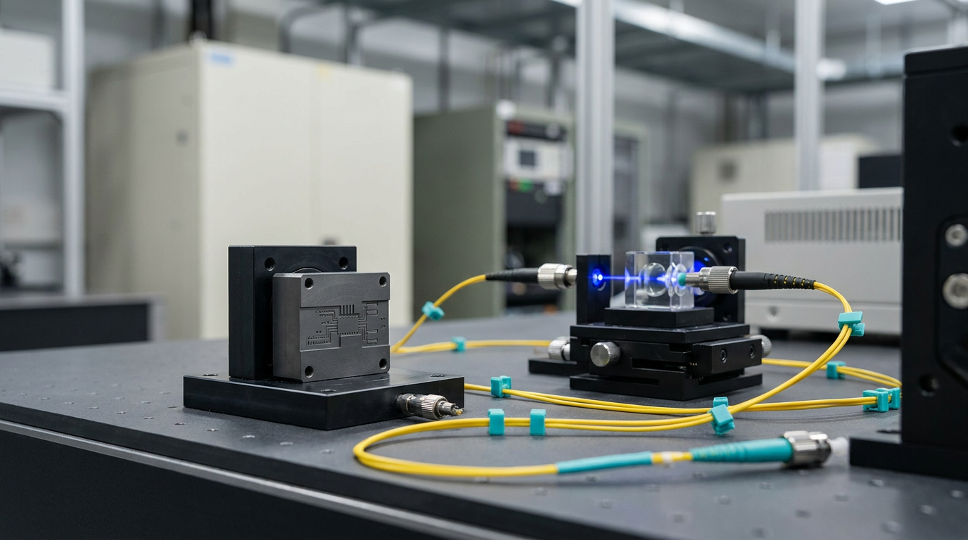 Engineering visualization of a passive optical logic element on an open optical table